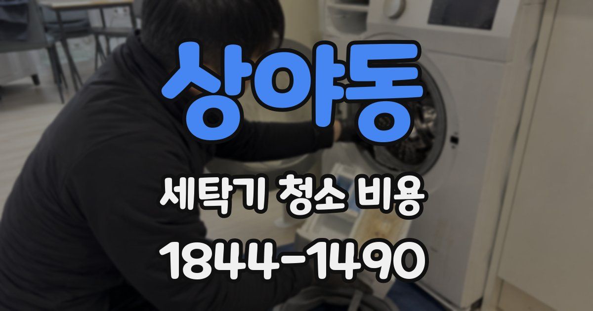 상야동 세탁기 청소 비용