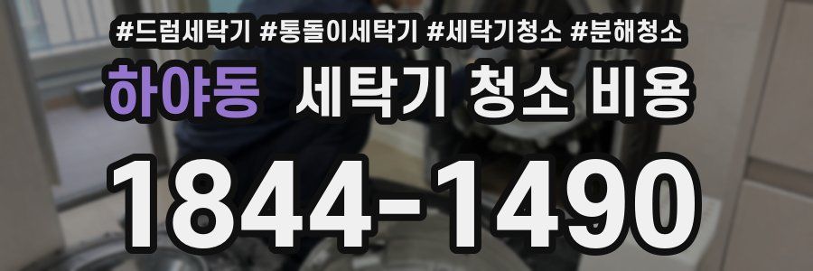 하야동 세탁기 청소 비용