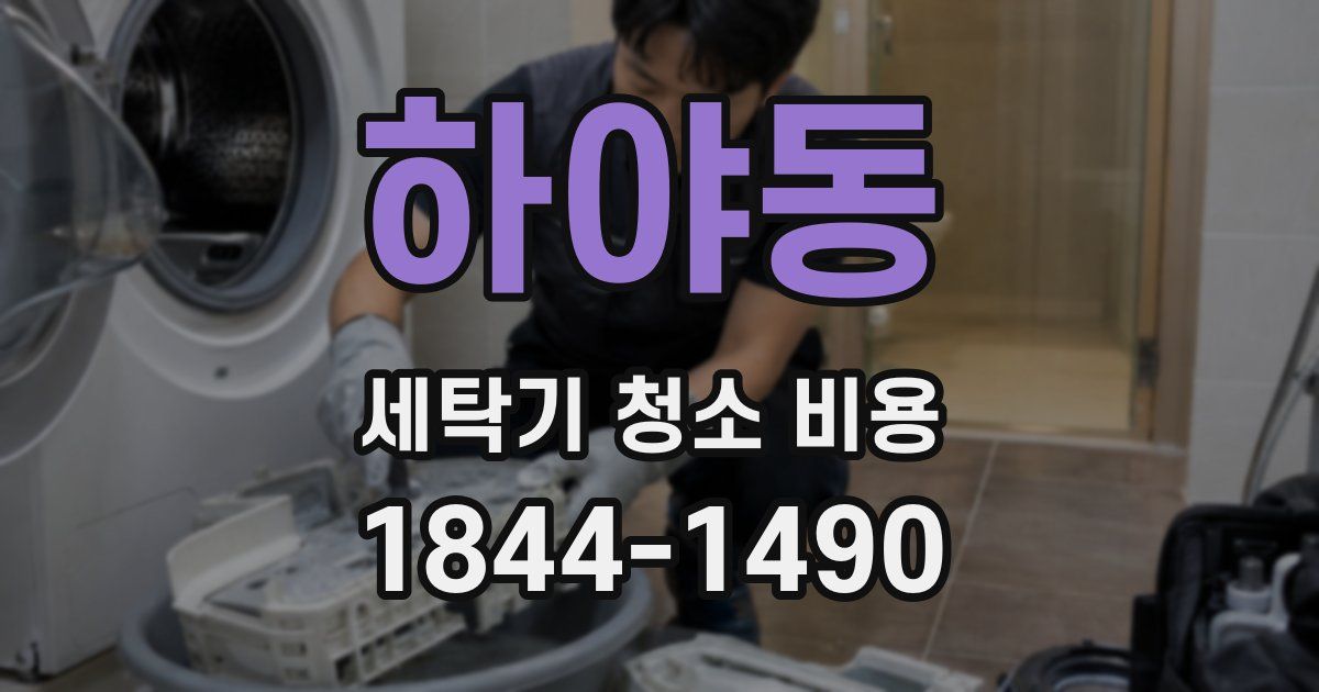 하야동 세탁기 청소 비용