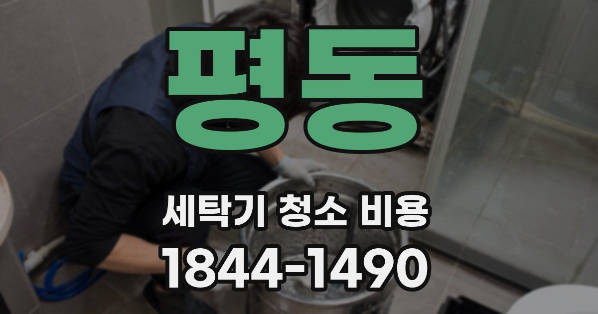 평동 세탁기 청소 비용