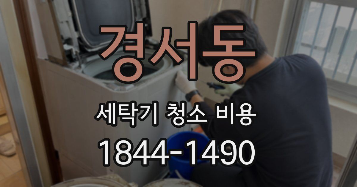 경서동 세탁기 청소 비용
