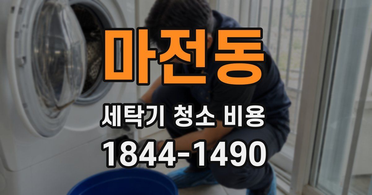 마전동 세탁기 청소 비용