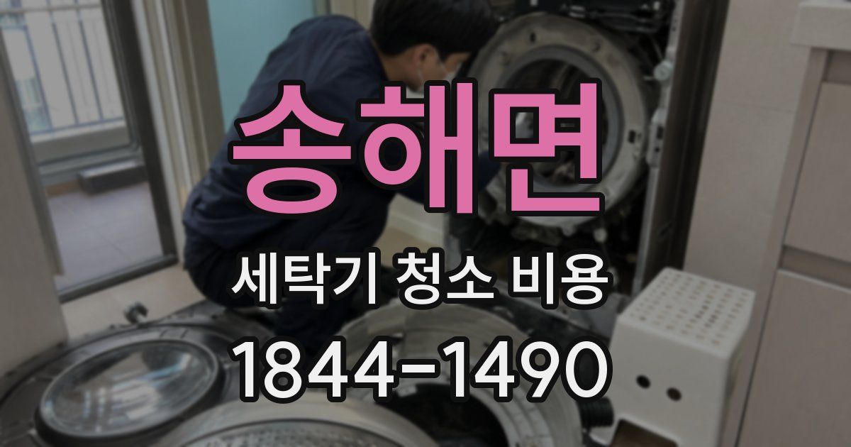 송해면 세탁기 청소 비용