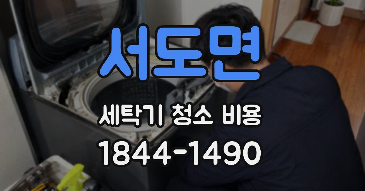 서도면 세탁기 청소 비용