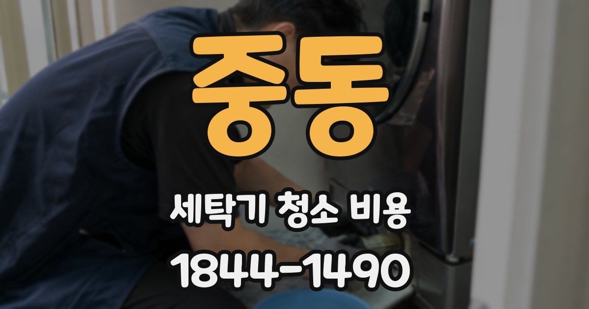 중동 세탁기 청소 비용