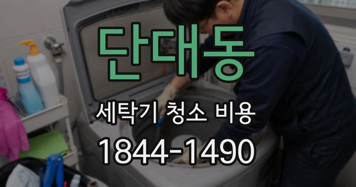 단대동 세탁기 청소 비용