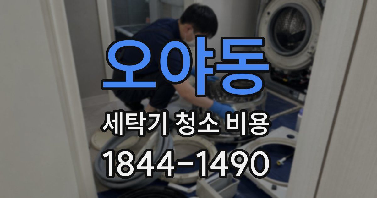 오야동 세탁기 청소 비용