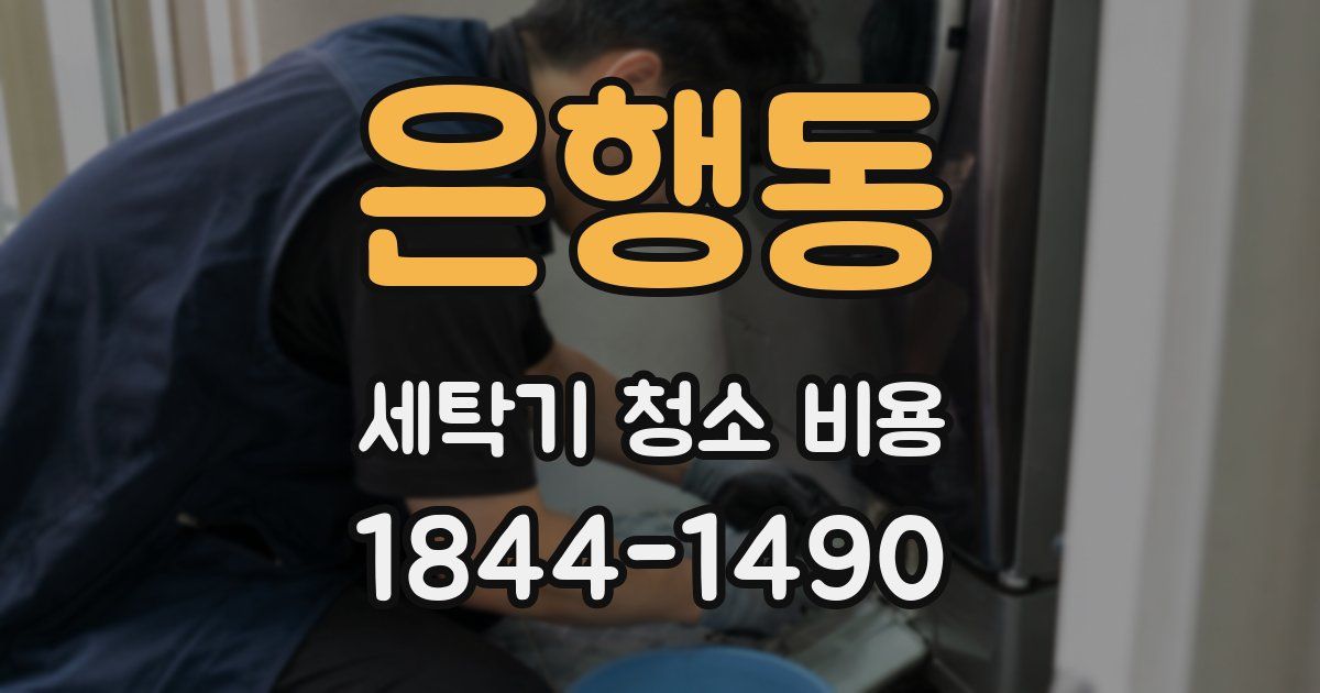 은행동 세탁기 청소 비용