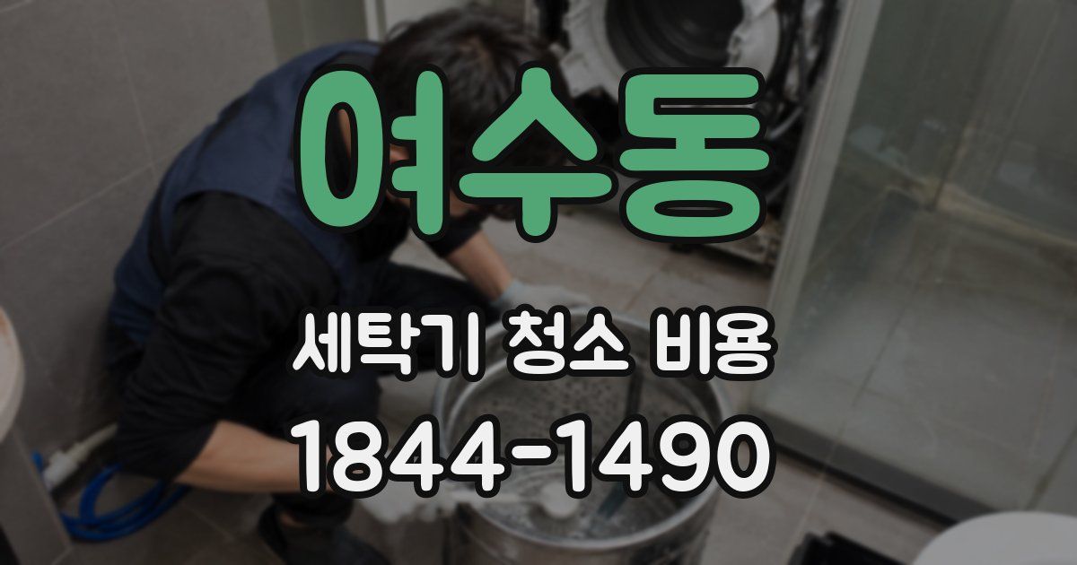 여수동 세탁기 청소 비용