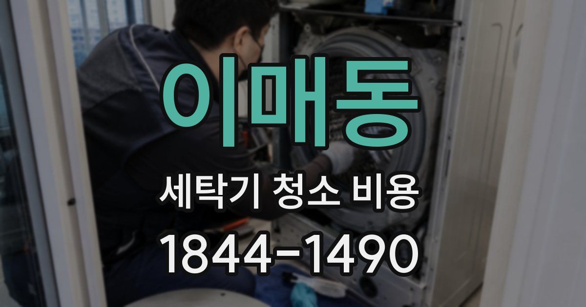 이매동 세탁기 청소 비용