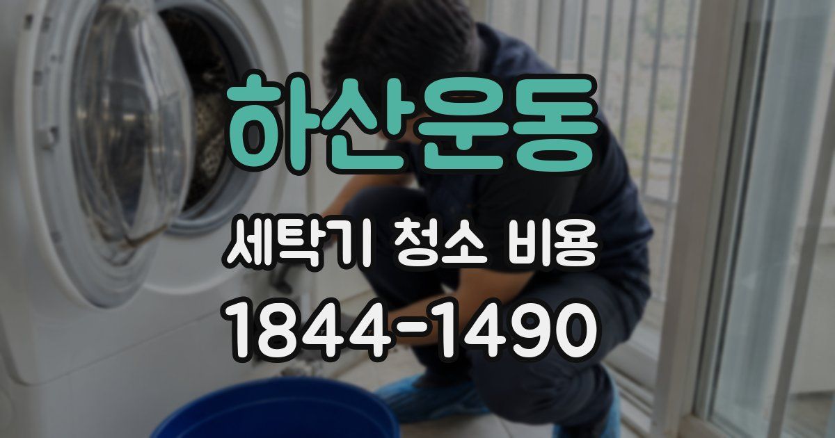하산운동 세탁기 청소 비용