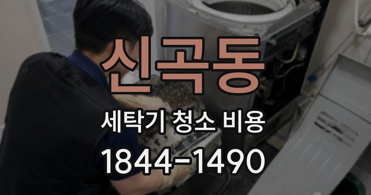 신곡동 세탁기 청소 비용