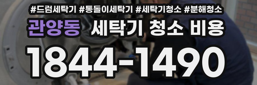 관양동 세탁기 청소 비용