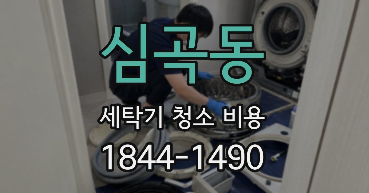 심곡동 세탁기 청소 비용