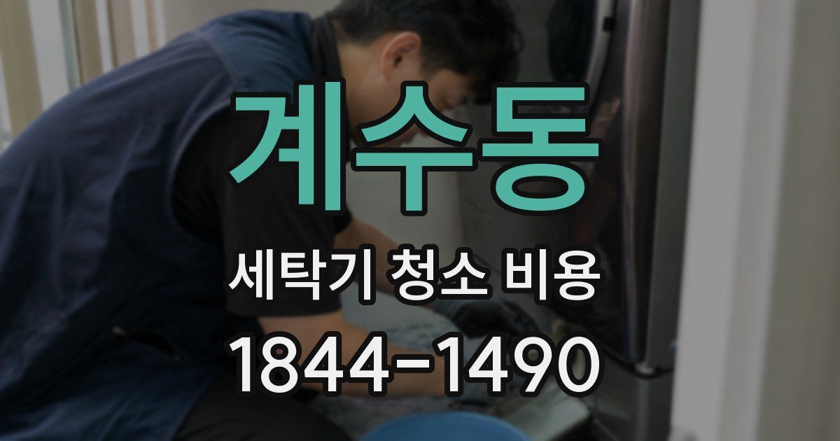 계수동 세탁기 청소 비용