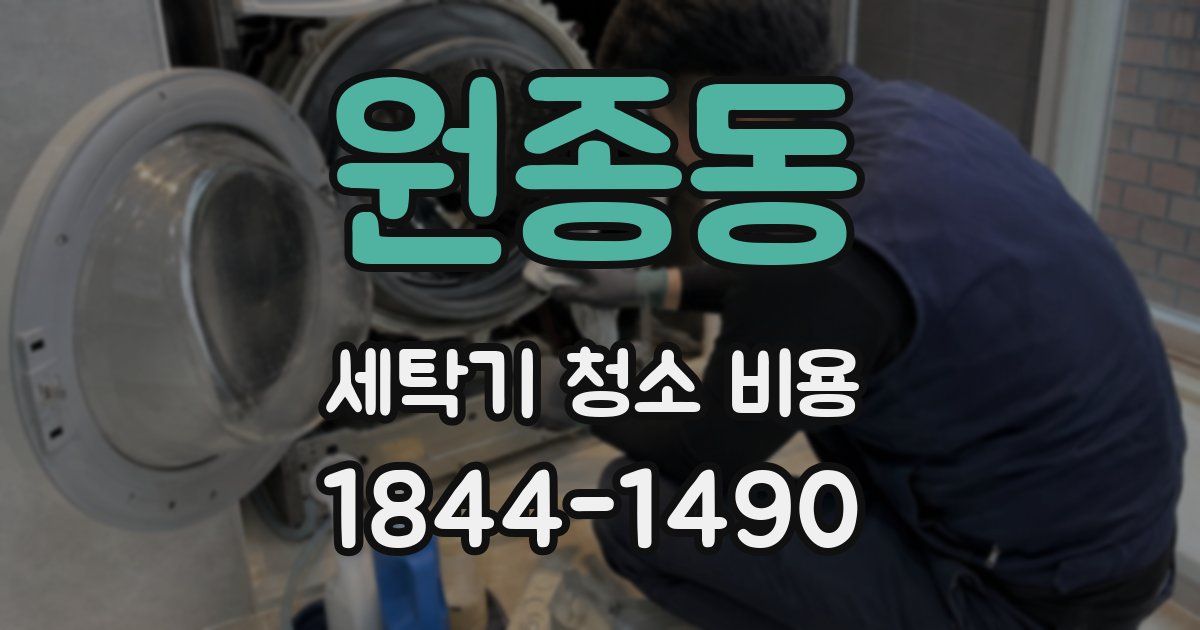원종동 세탁기 청소 비용