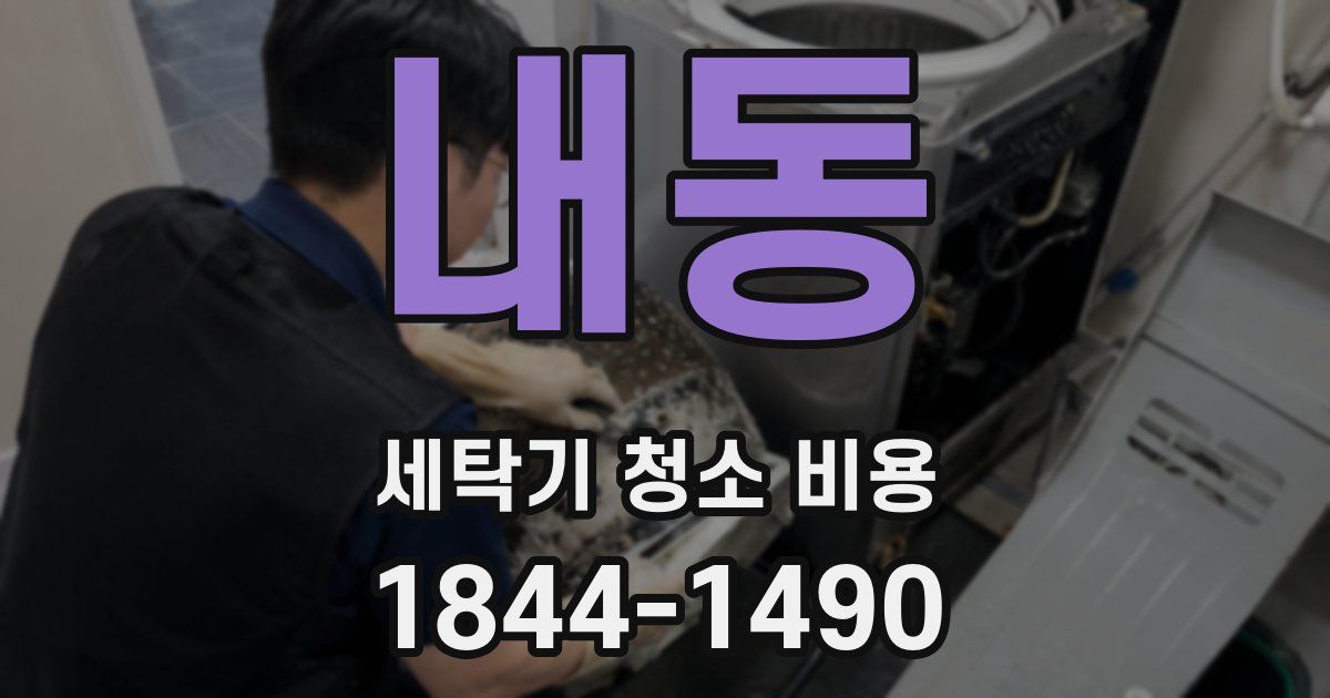 내동 세탁기 청소 비용