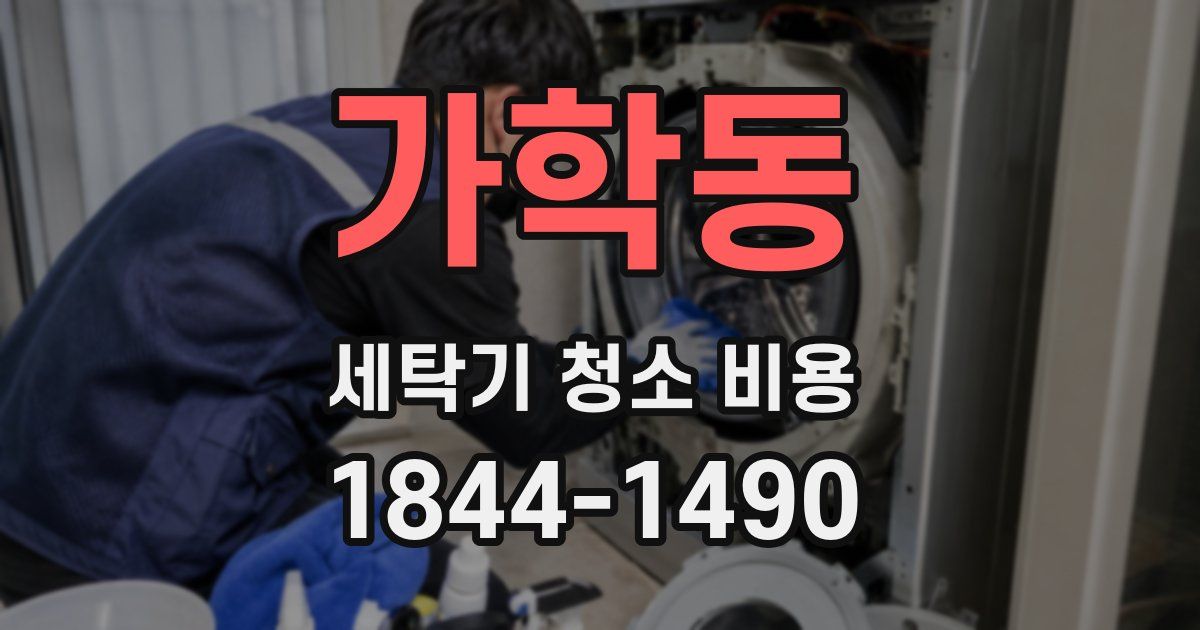 가학동 세탁기 청소 비용
