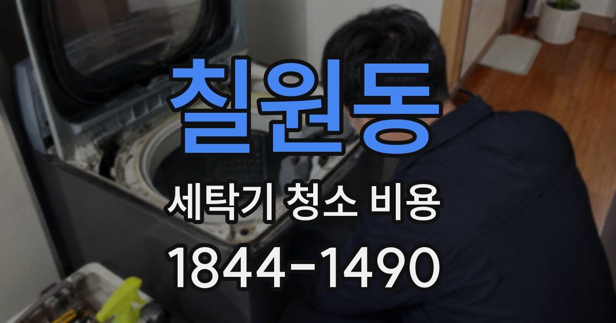 칠원동 세탁기 청소 비용