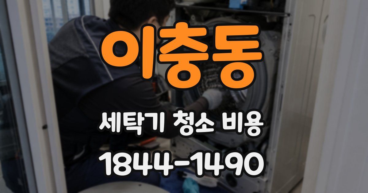 이충동 세탁기 청소 비용