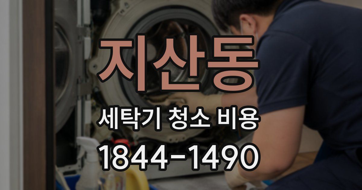 지산동 세탁기 청소 비용