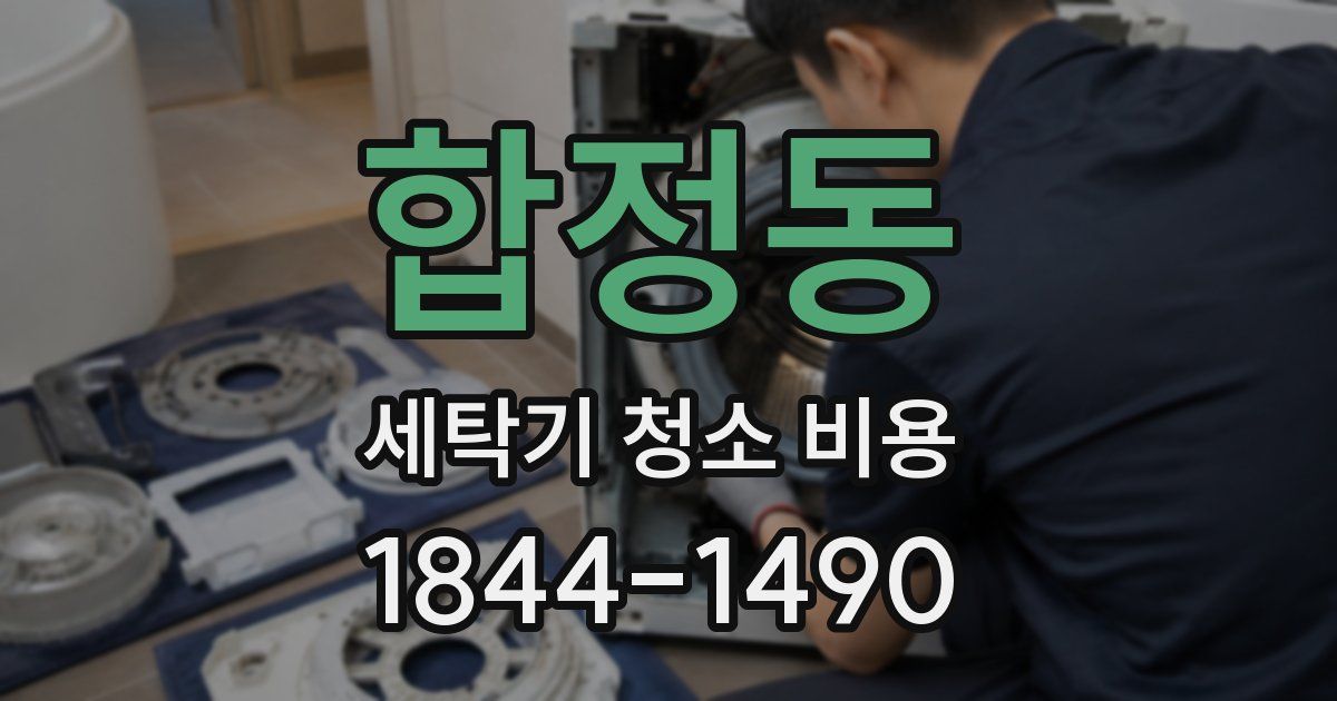 합정동 세탁기 청소 비용