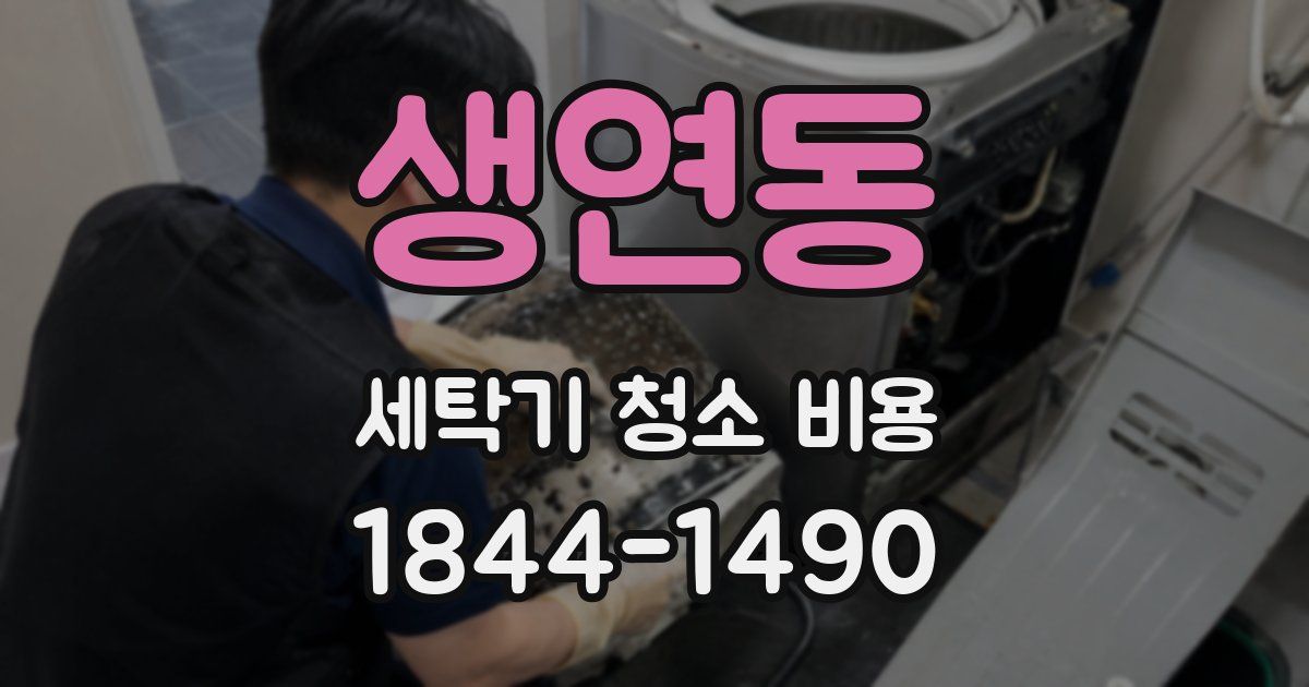 생연동 세탁기 청소 비용