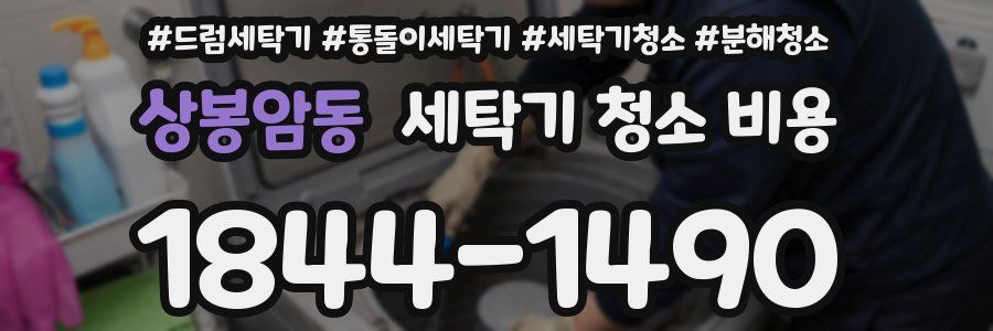 상봉암동 세탁기 청소 비용