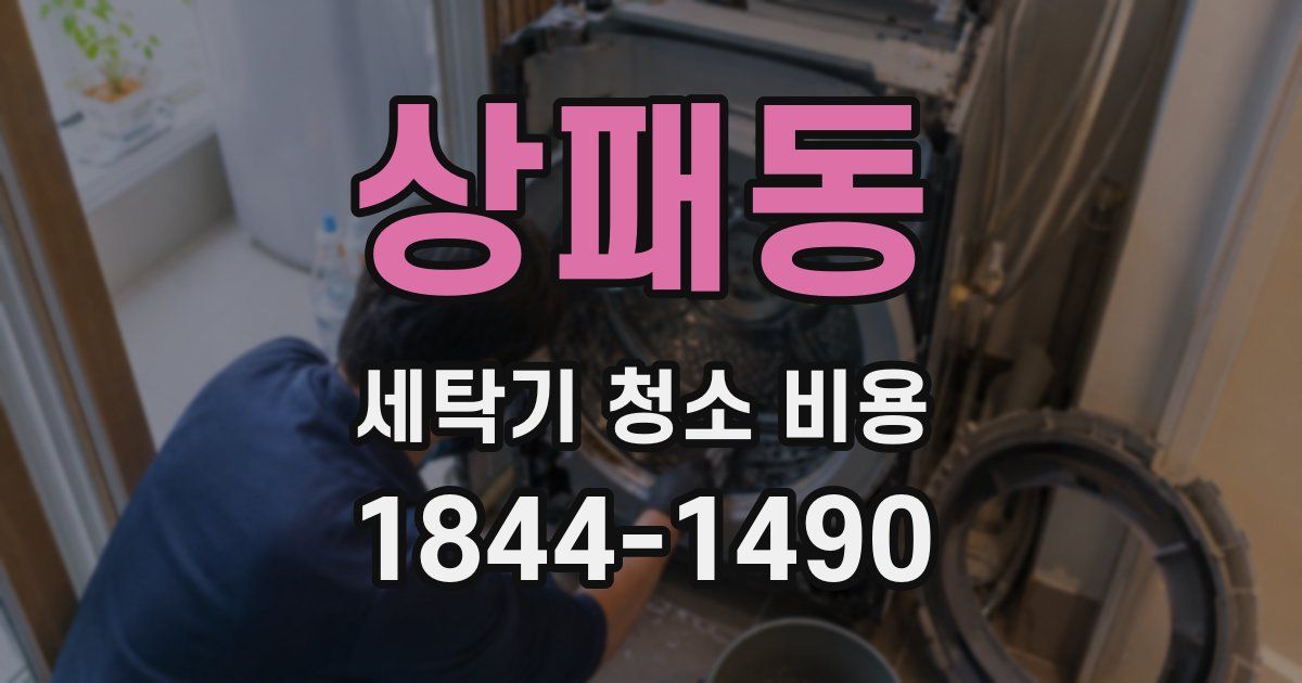 상패동 세탁기 청소 비용