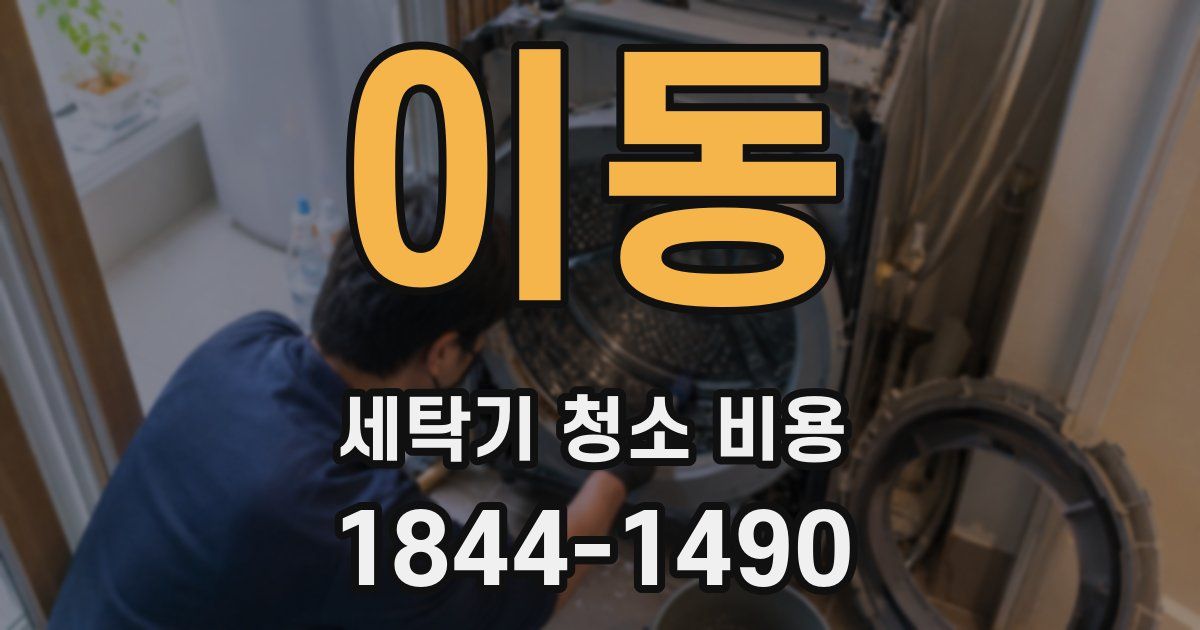 이동 세탁기 청소 비용
