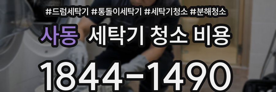사동 세탁기 청소 비용