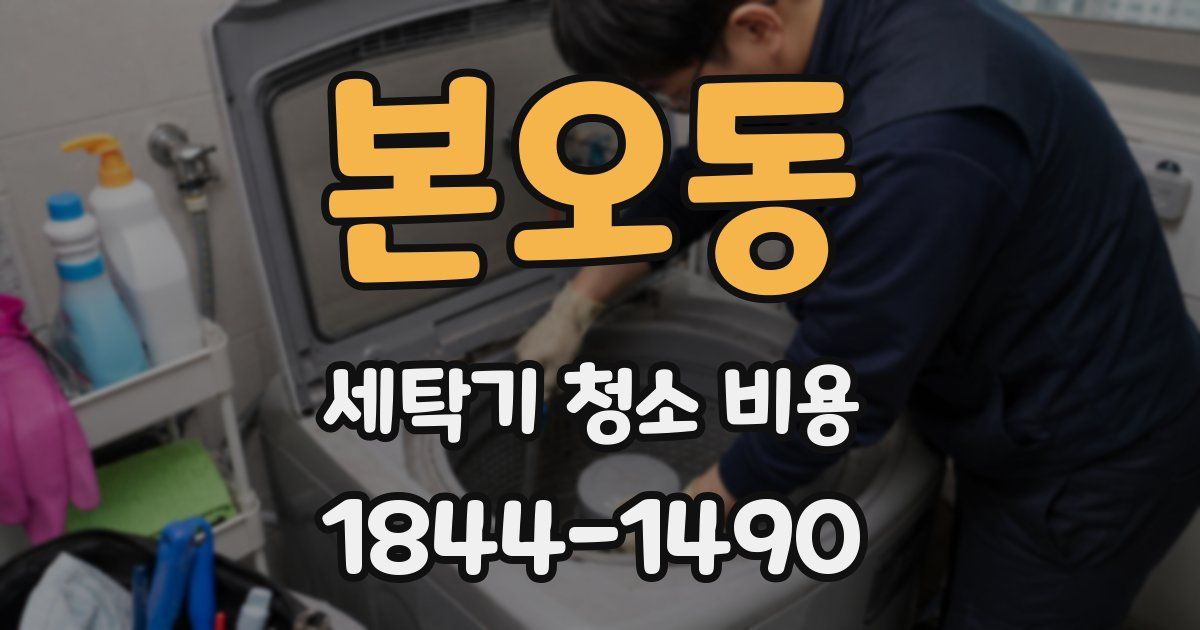 본오동 세탁기 청소 비용