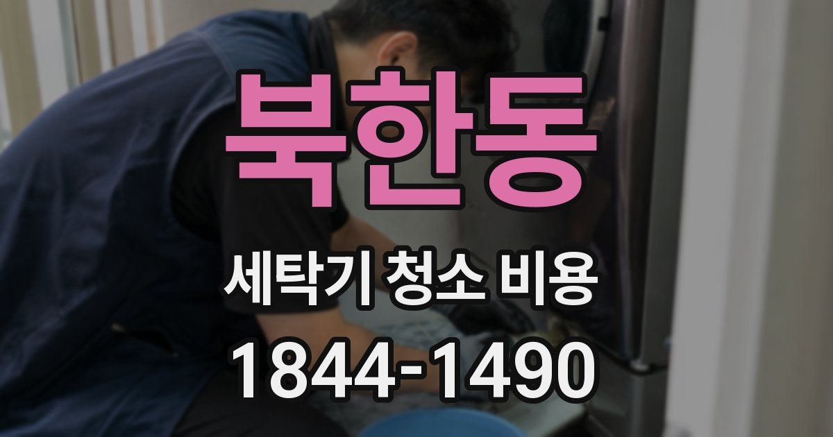 북한동 세탁기 청소 비용