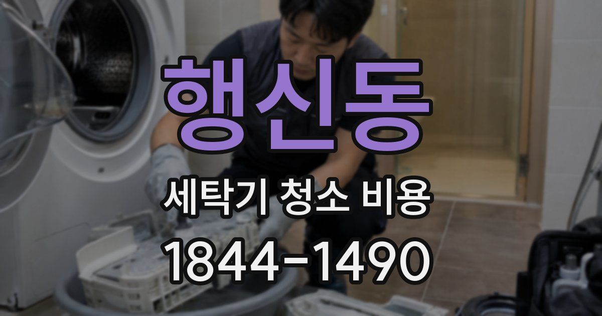 행신동 세탁기 청소 비용