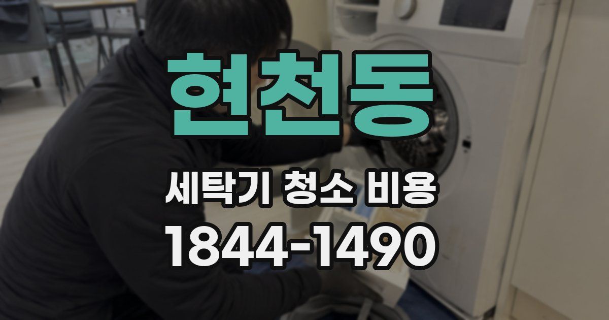 현천동 세탁기 청소 비용