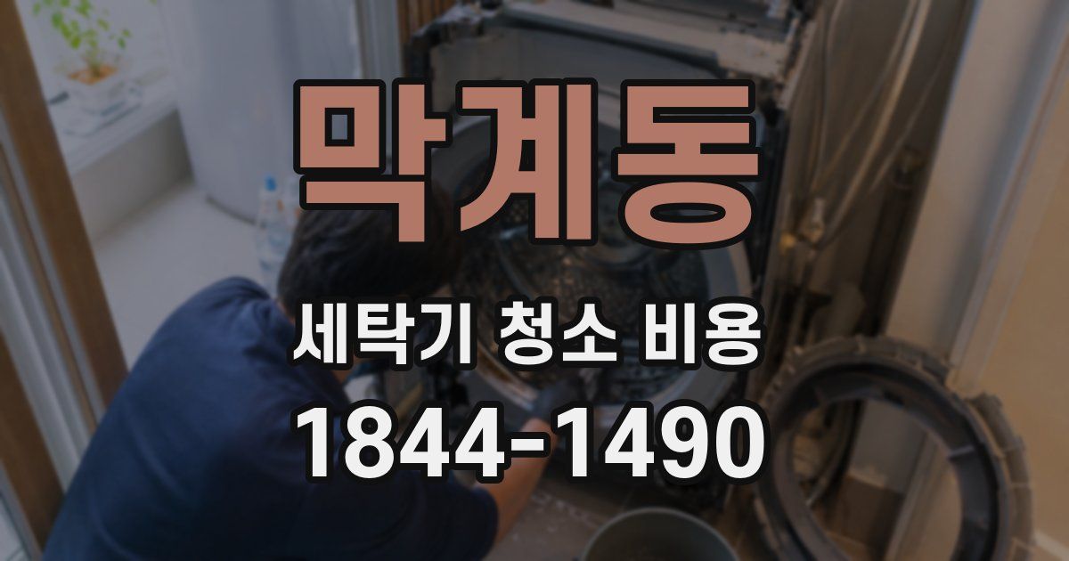 막계동 세탁기 청소 비용