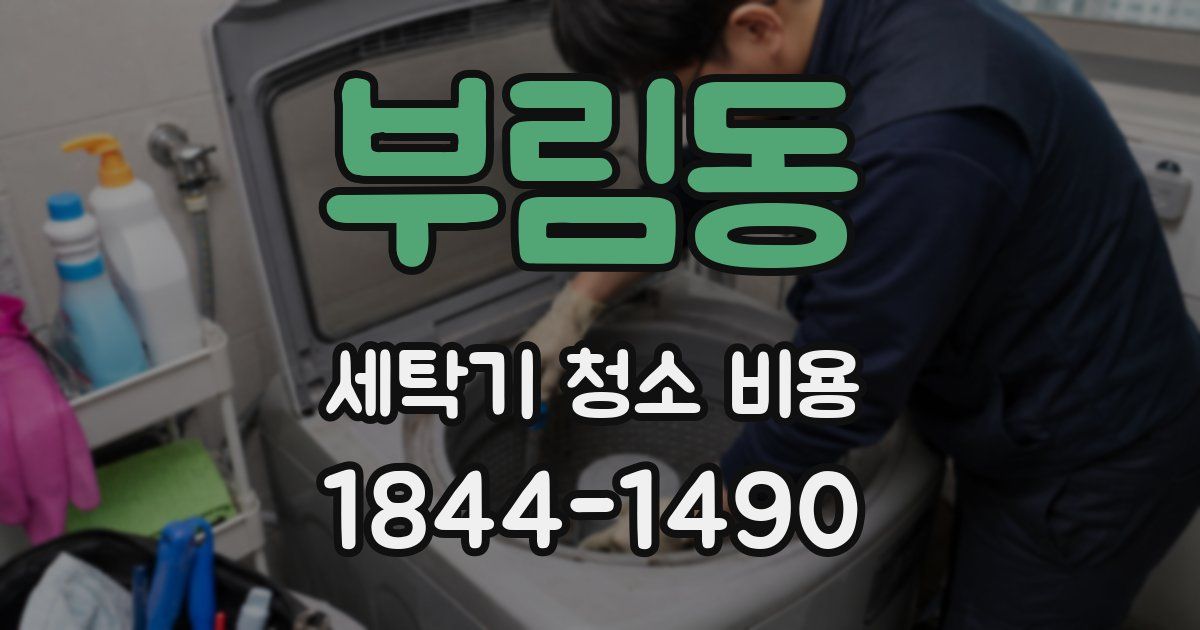 부림동 세탁기 청소 비용