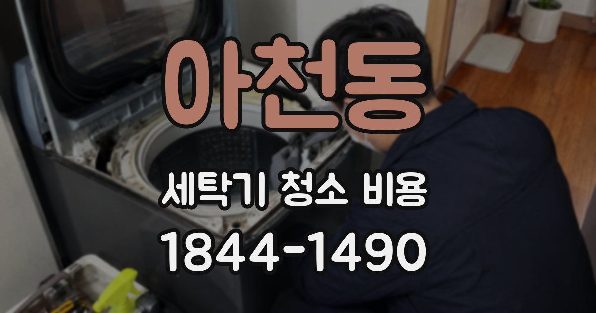 아천동 세탁기 청소 비용