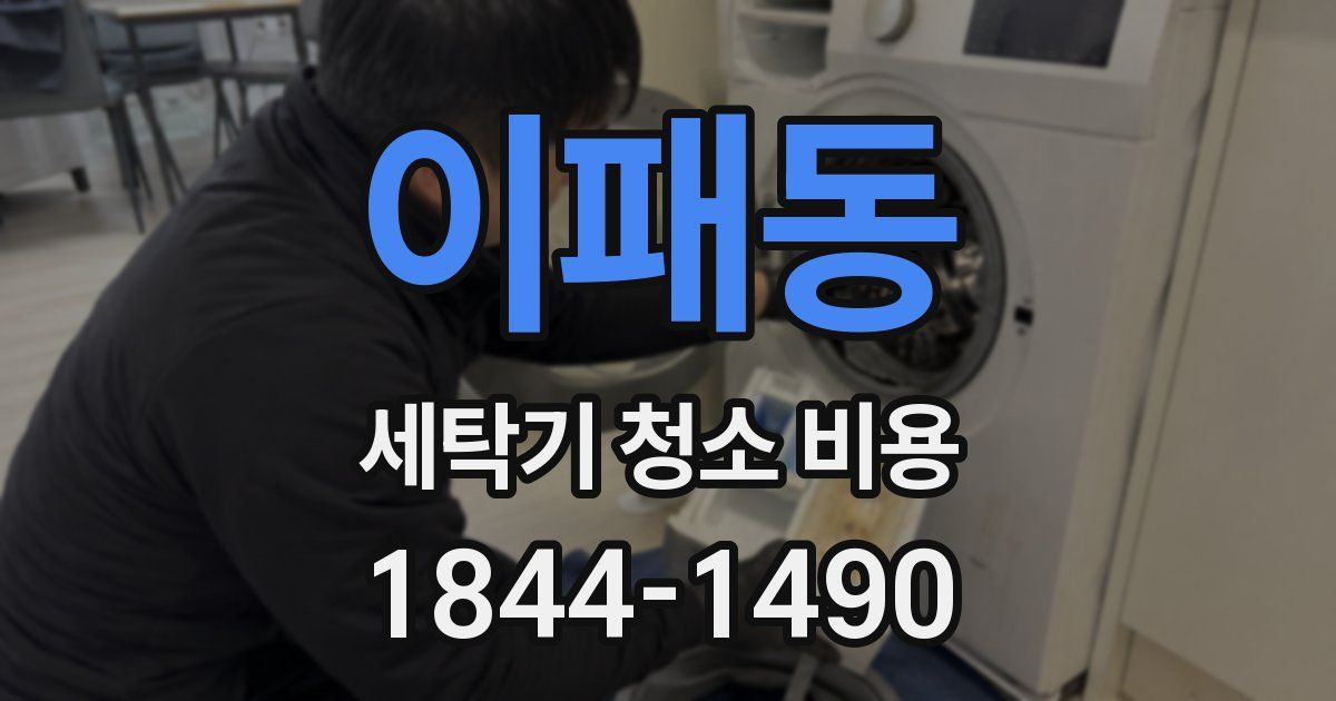 이패동 세탁기 청소 비용