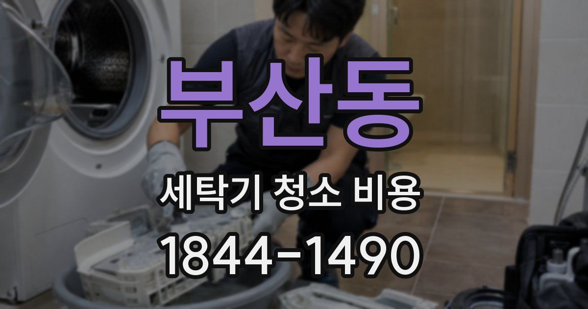 부산동 세탁기 청소 비용