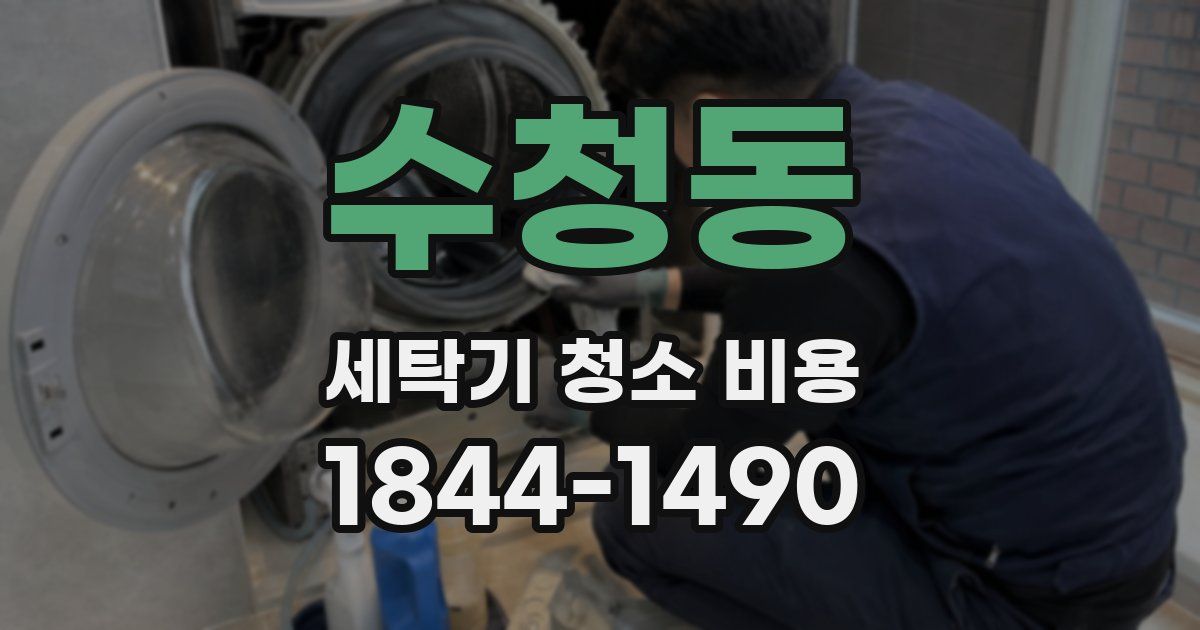 수청동 세탁기 청소 비용