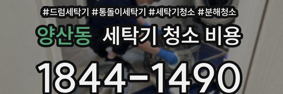 양산동 세탁기 청소 비용