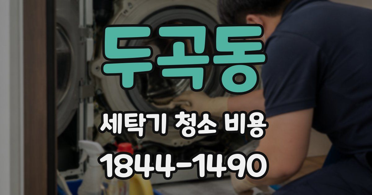 두곡동 세탁기 청소 비용