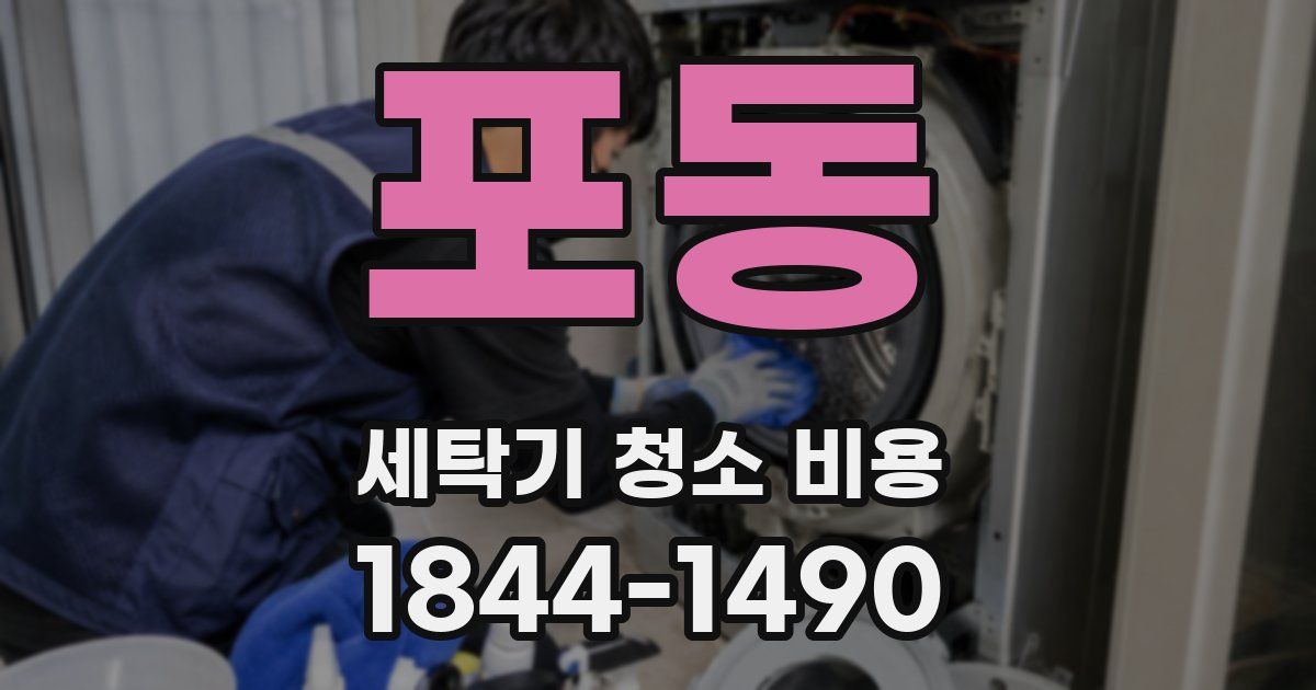 포동 세탁기 청소 비용
