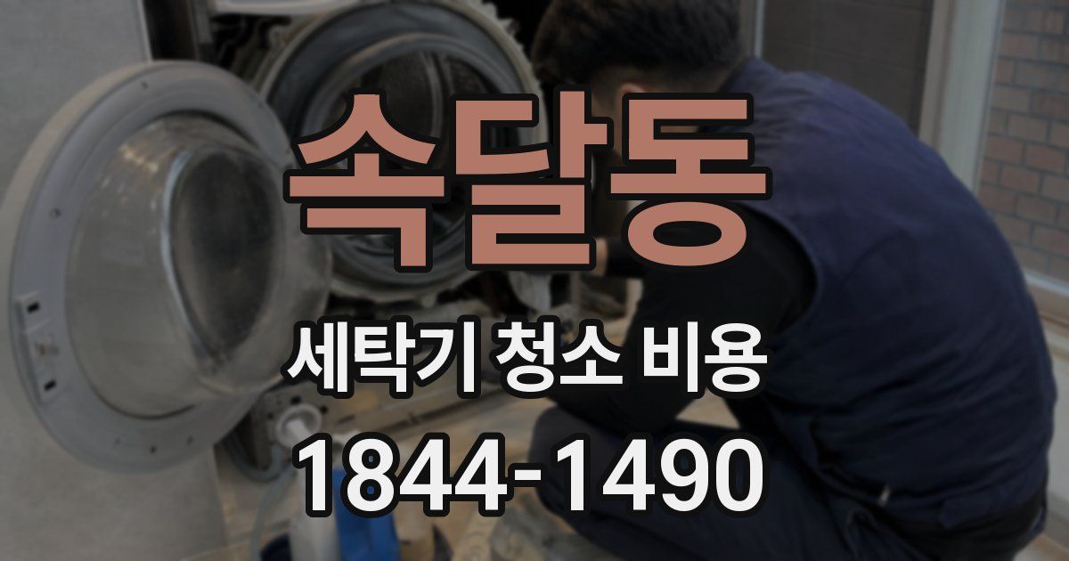 속달동 세탁기 청소 비용