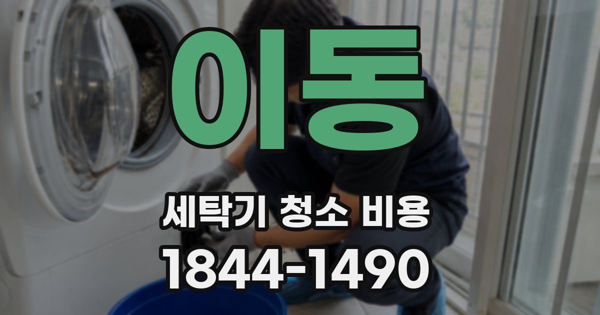 이동 세탁기 청소 비용