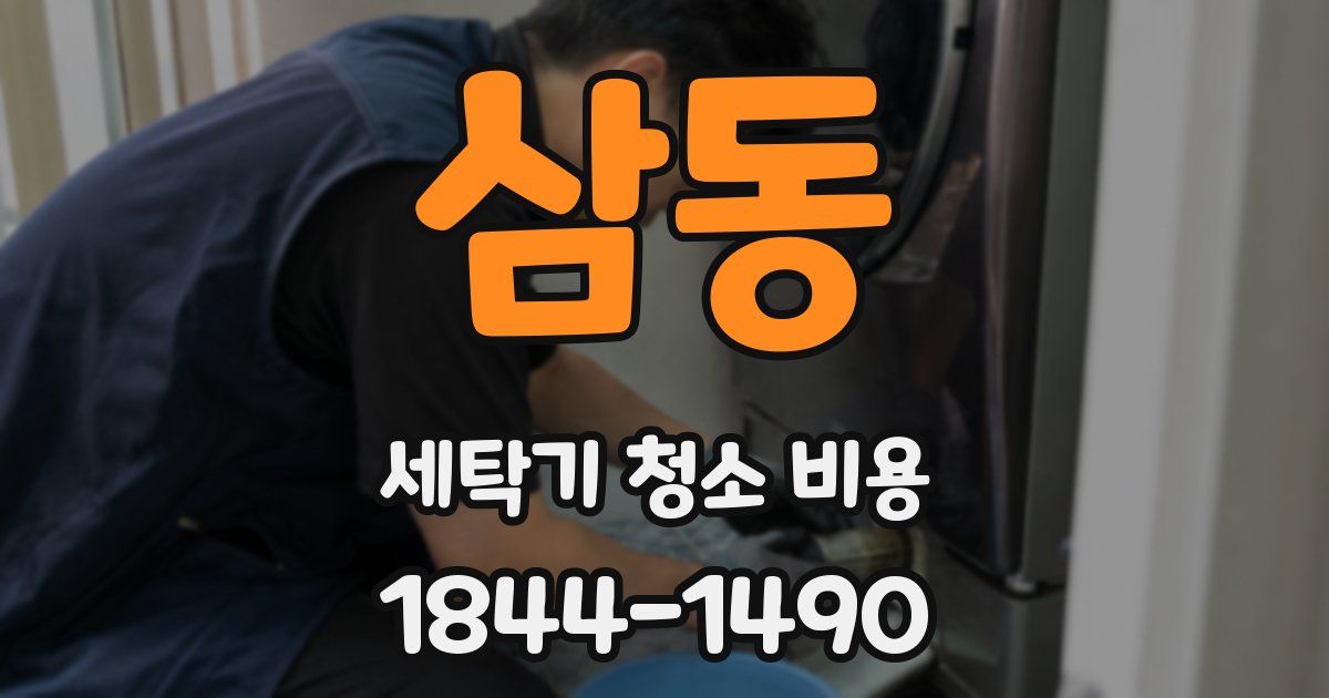 삼동 세탁기 청소 비용