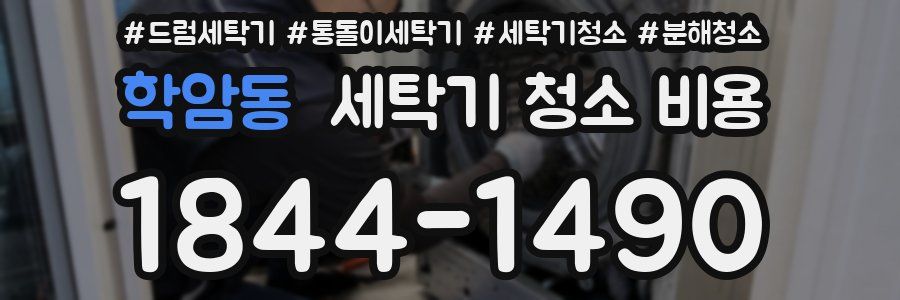 학암동 세탁기 청소 비용