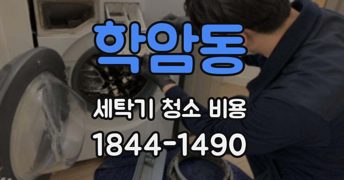 학암동 세탁기 청소 비용