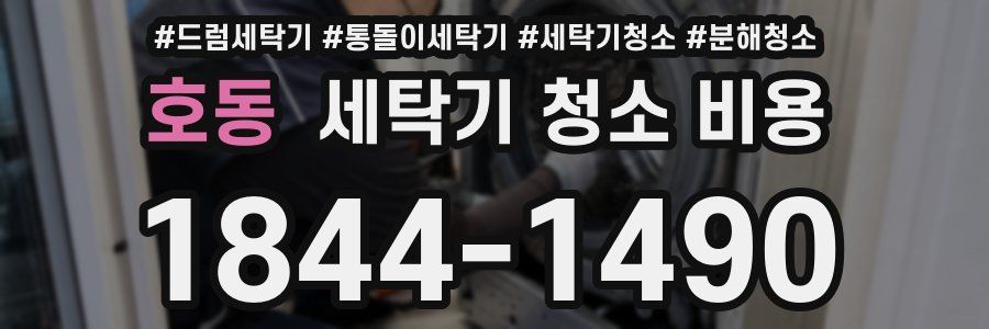 호동 세탁기 청소 비용